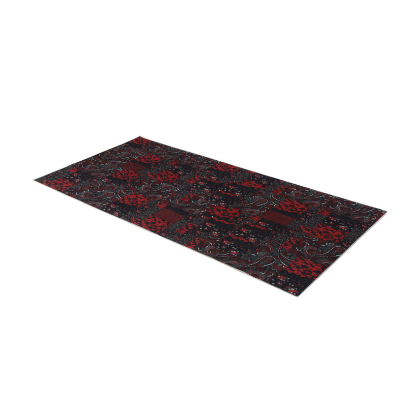 Premium Hall Carpet, 3.3 x 6.6 Feet, 100% Polyester, 0.3 in Pile Height | Antibacterial, Non-Slip Underside, Machine Washable | Elegant 3D Digital Print Design, Perfect for Entryways & Living Rooms