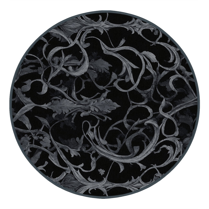 Tapis noir Moonlit, Rond 8 pi