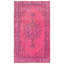 Tapis rose foncé en laine noué à la main de conception unique 2000 pi 3 pi 8 po x 6 pi 7 po Odiamehi