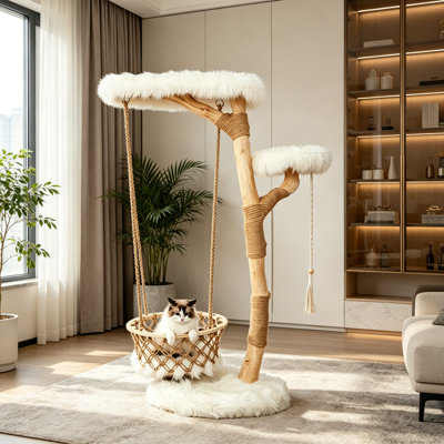 Simple Solid Wood Designed Cat Climbing Frame