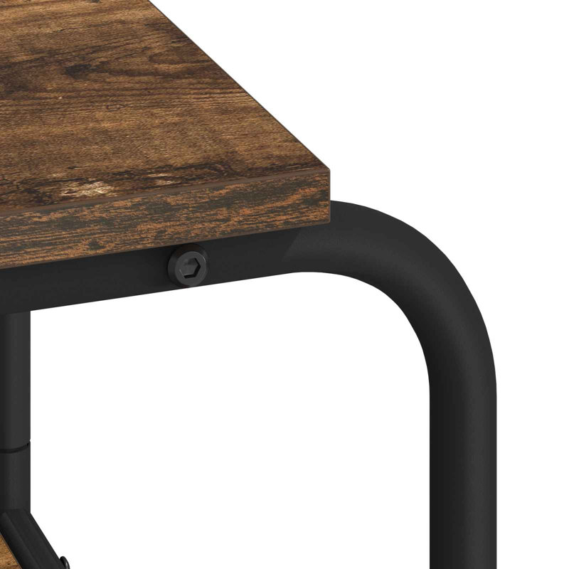 Steel Writing Desk, Smoked Oak/Black