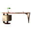 Bureau ovale de luxe italien italien, placage en noyer noir, pieds en bronze-530450459