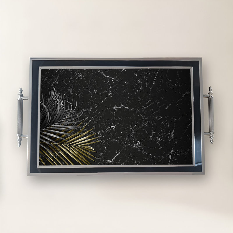Elegant Glass Tray, 19.7 x 11.4 x 1.4 inches | 100% Durable Glass Construction | Easy to Clean with Damp Cloth | Ideal for Serving, Decorative Display, and Organizing | Stylish Addition to Home Décor