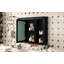 Armoire à pharmacie, armoire de rangement murale pour salle de bain, armoire murale moderne avec miroir, armoire à miroir avec 6 tablettes ouvertes, meuble-lavabo non inclus