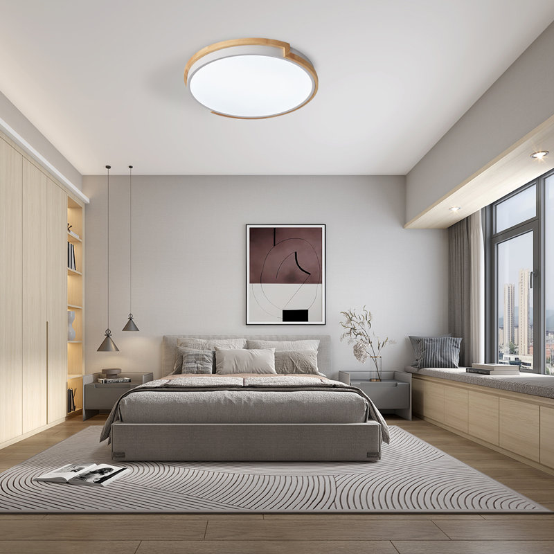 Elburr LED Flush Mount, 6500K, Silver