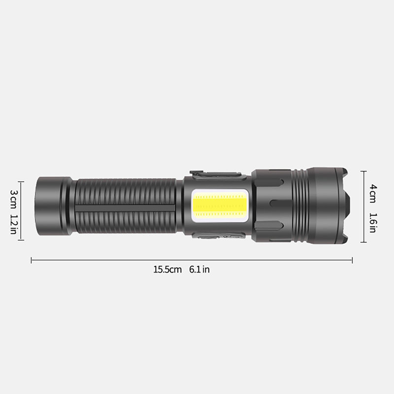 Lights In One Brightest Outdoor Flashlight 1200 Lumens LED Flashlight 30W LED Light Rechargeable Powerful Torch Long Up To 1000 Meters