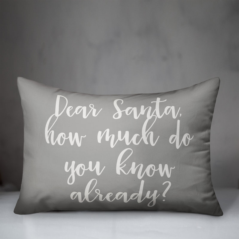  Coussin Dear Santa, Gris