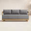 Canapé d'extérieur en teck de 71 po de large avec coussins Sunbrella Granada-127665940-98241194