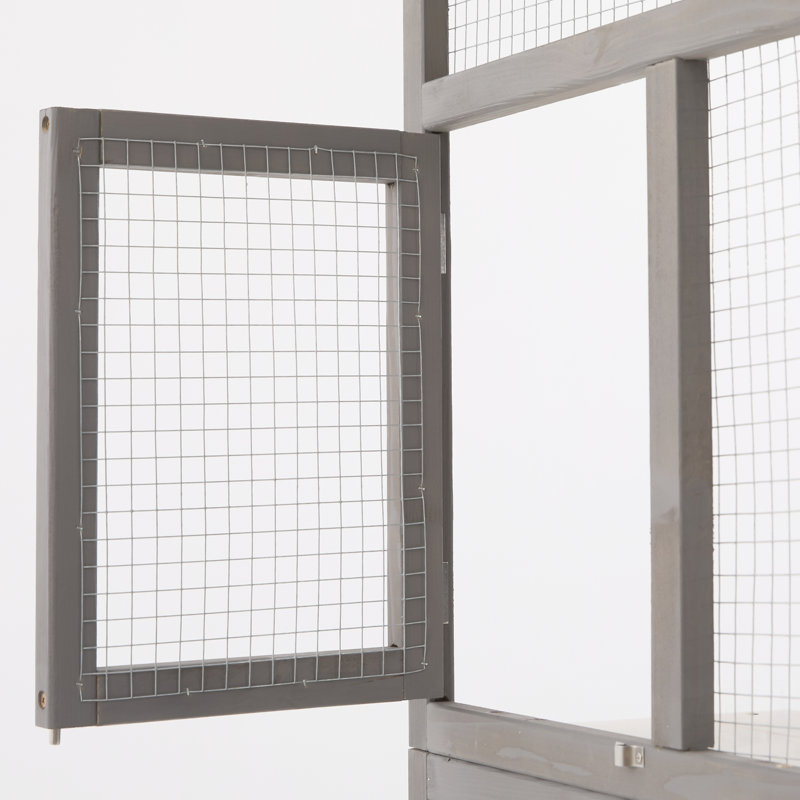 Catio d'extérieur avec plateformes d'escalade, enclos pour fenêtre pour 1 à 3 chats, Gris / Blanc
