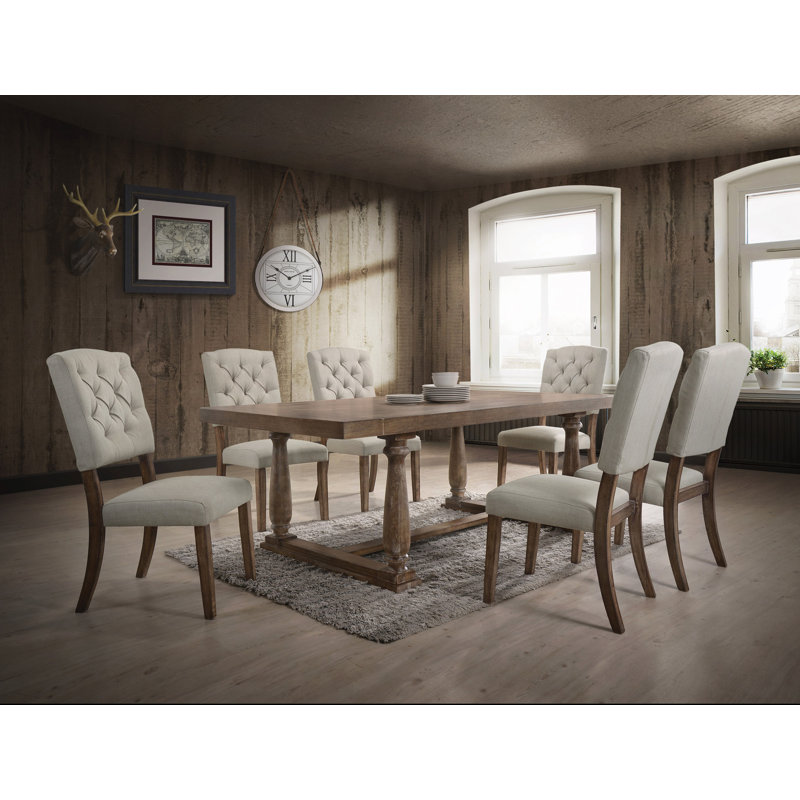 Bernard Weathered 7Pcs Dining Room Set