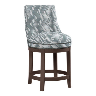Vesper Upholstered Stool with Solid Wood Frame