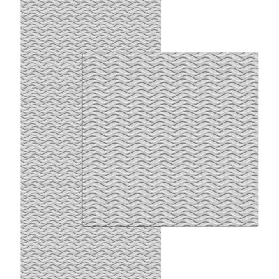 Inferno MirroFlex 4ft. x 8ft. Glue Up PVC 3D Wall Panels in Gloss White Paintable