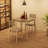 Backrest Dining Table and Chairs Set - Kitchen Dining Room Table, 2 Dining Chairs, Modern Kitchen Table, Durable MDF Material, Space-Saving Design