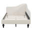Lit de jour simple en lin en forme de L, avec pieds en bois massif, gris (ANCIEN SKU: SF100145AAE)-1703442197-1703442199