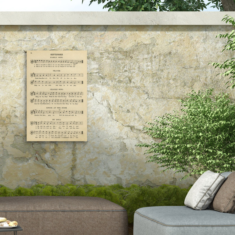 Marcus Jules, notes de musique sur toile, H 12 po x l 19 po
