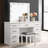 Glossy White 9-Drawer Vanity Desk