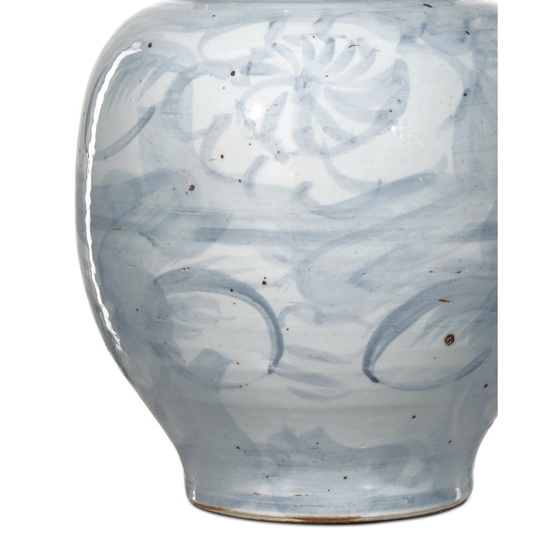 Ming-Style Countryside Large Preserve Pot, 13.25" H x 13" W x 13" D