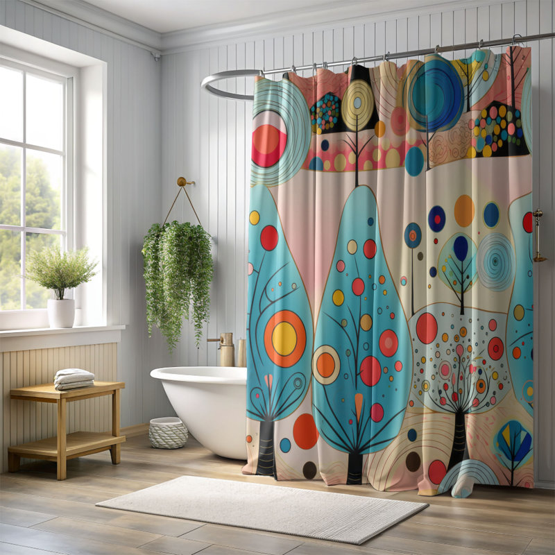 Merry Fir - Premium Shower Curtain, H 74 po x l 71 po