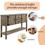 Buffet rétro en bois de pin massif de 48 po avec tiroirs et tablette de rangement de style rustique pour la maison-1003753247-1003753240