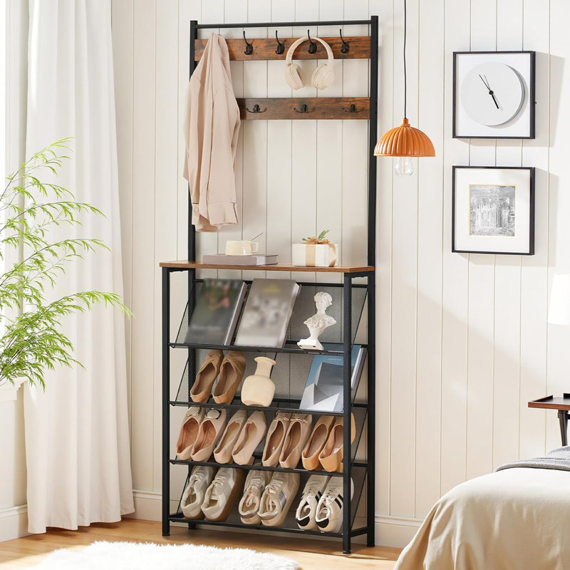 Porte-manteau avec banc, Ã©tagÃ¨re Ã  chaussures Ã©troite avec porte-manteau, porte-manteau avec rangement pour chaussures