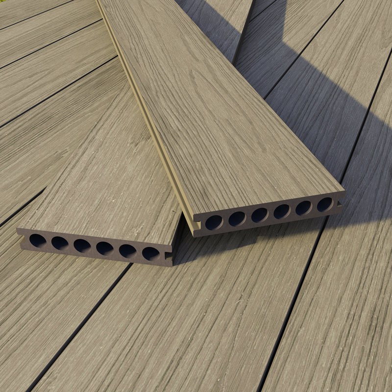 Planches de terrasse en composite 192 po x 5,4 po (5 pièces) -Inclut les accessoires d'installation, L 192 po x l 5,4 po