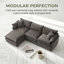 Canapé modulaire en L 105 po avec repose-pieds modulaire de 105 po en L chenille doux-2050893342