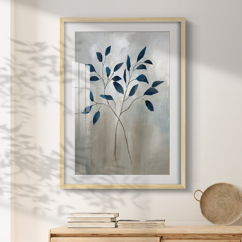 Indigo Foliage I - impression encadrée, Naturel, H 28,5 po x l 20,5 po