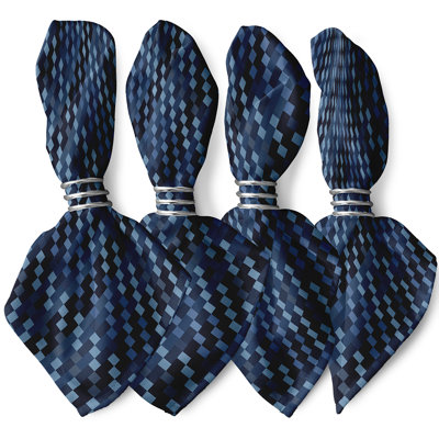 Jiem Polyester Plaid Square Napkin