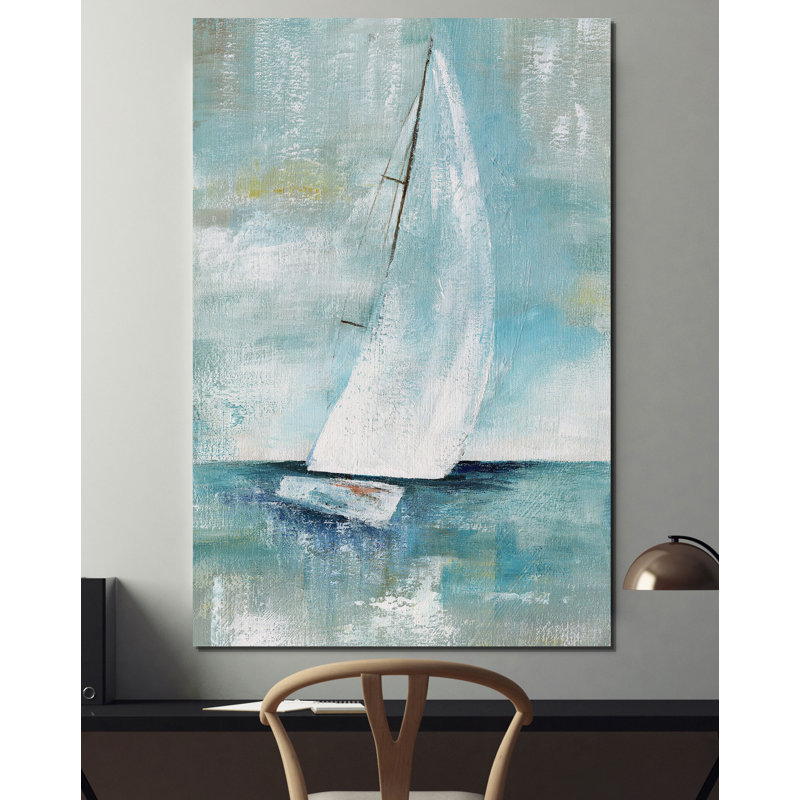 « out voilier »-impression sur toile, H 18 po x l 12 po x P 1,5 po, Toile tendue