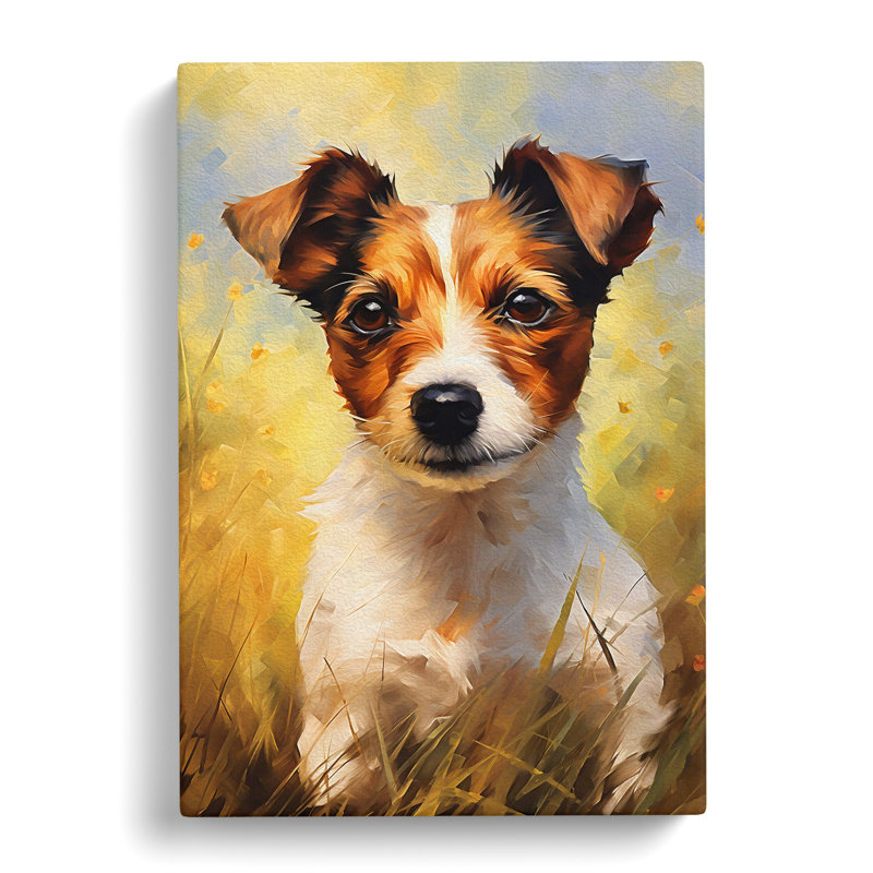 Jack Russell Impressionism - Wrapped Canvas, 76cm H x 50cm W x 3cm D
