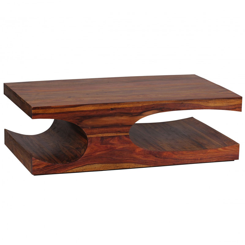 Orrick Solid Wood Solid Coffee Table with Storage, Sheesham