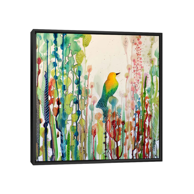« voir le monde autre », reproduction sur toile, H 18 po x l 18 po x P 1,5 po, Toile avec cadre noir