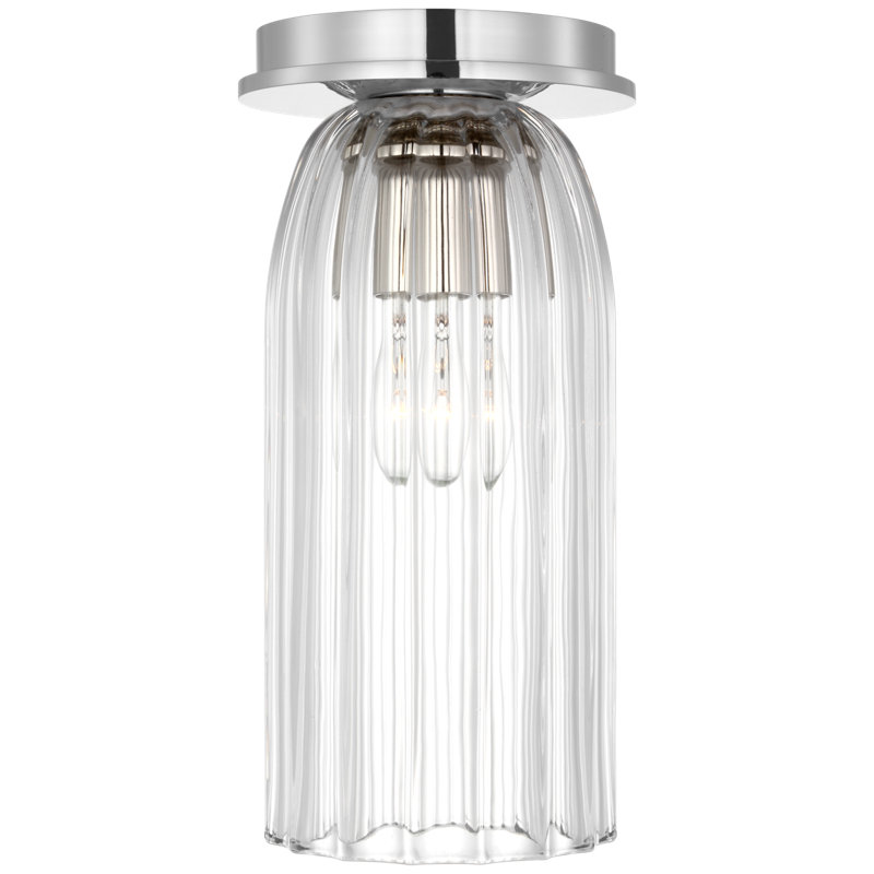 Asalea 3 - Light Flush Mount, Antique Brass, 6.5" H x 4.5" W x 4.5" D