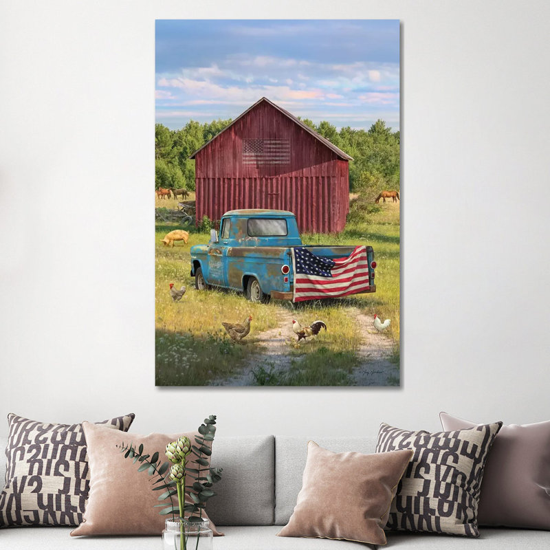 Summer Farm - Wrapped Canvas Print, 152.5 cm H x 101.5 cm W