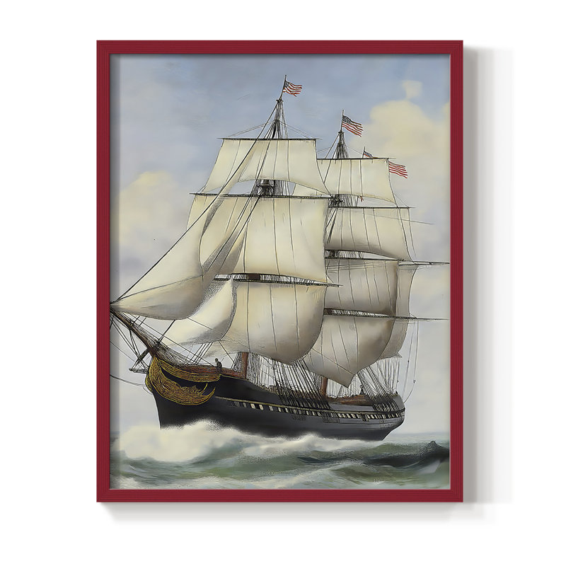 «NAUTICAL Series Lxx», H 15 po x l 12 po, Rouge