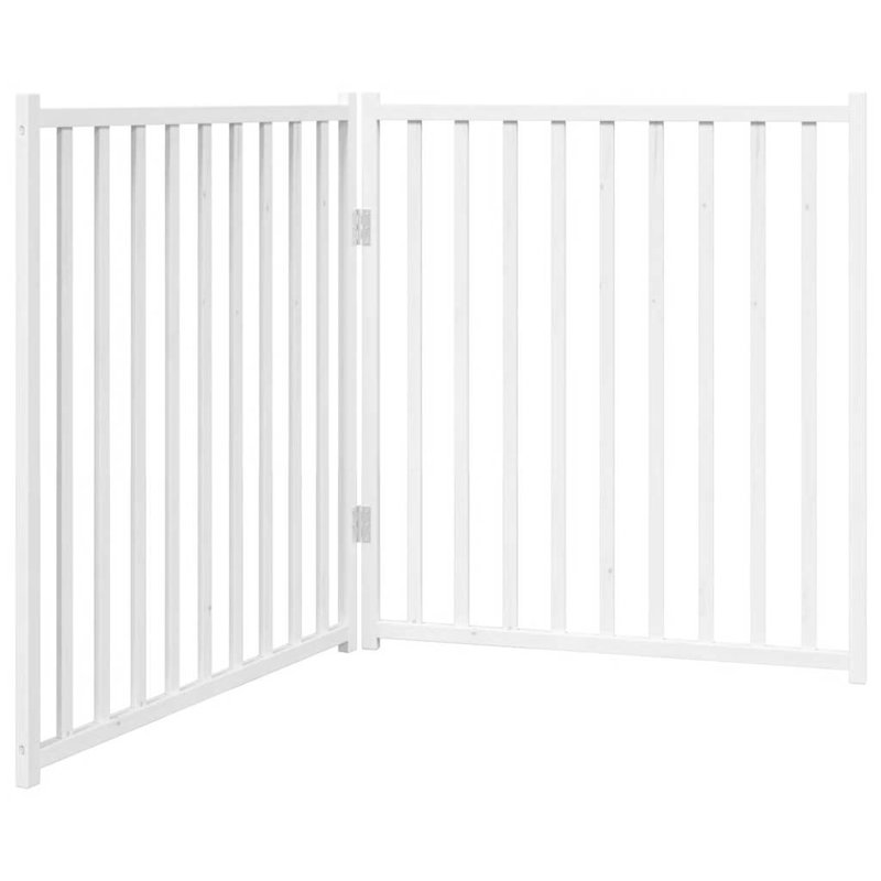 Portail pliable vidaXL, H 35,43 po x l 62,99 po x P 0,79 po, Blanc