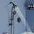 Topcraft 5-Inch Wall-Mounted Rain Shower Head With Multi-Function Handheld Shower-125562386