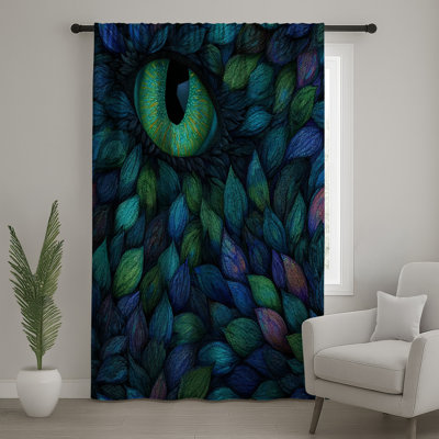 Dragon Eye Window Curtains, Fantasy Sheer & Blockout Curtains - 1 Panel