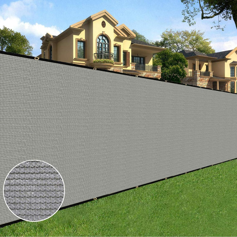 4x50ft Privacy Screen Fence - HDPE, UV-Resistant, Easy Install for Yard/Patio, Dark Gray