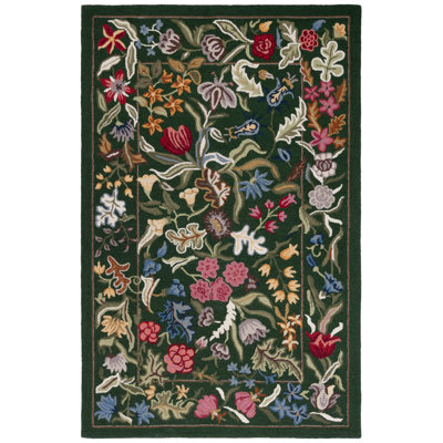 Loundin Hand Tufted Wool Floral Rug