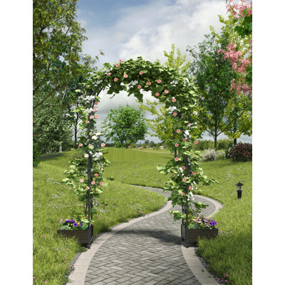 39.88cm W Metal Arbour in Black