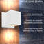 Applique murale à DEL 3 pouces Luxrite 3CCT 3000K / 4000K / 5000K, 18W, 1800 lumens, IP65 imperméable, aluminium antirouille, étanche à l'humidité, lot de 2 ETL-129969602