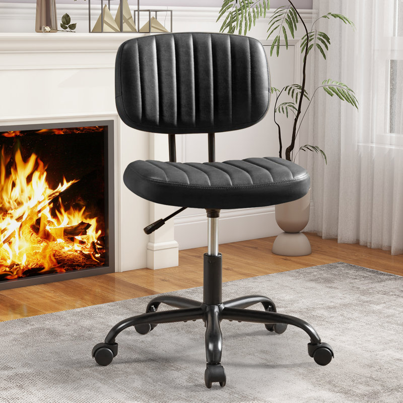 Chaise de bureau ergonomique pivotante à 360 ° Maebrie avec hauteur réglable pour et le bureau, Noir
