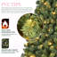 Arbre de Noël en PVC 6 pi avec 280 lumières DEL WiFi Music Sync - Contrôle de l'application, 917 pointes, branches articulées, effets bicolores, support en métal