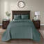 Ensemble de couvre-lit réversible 3 pièces vert baumier-126579806-126579805
