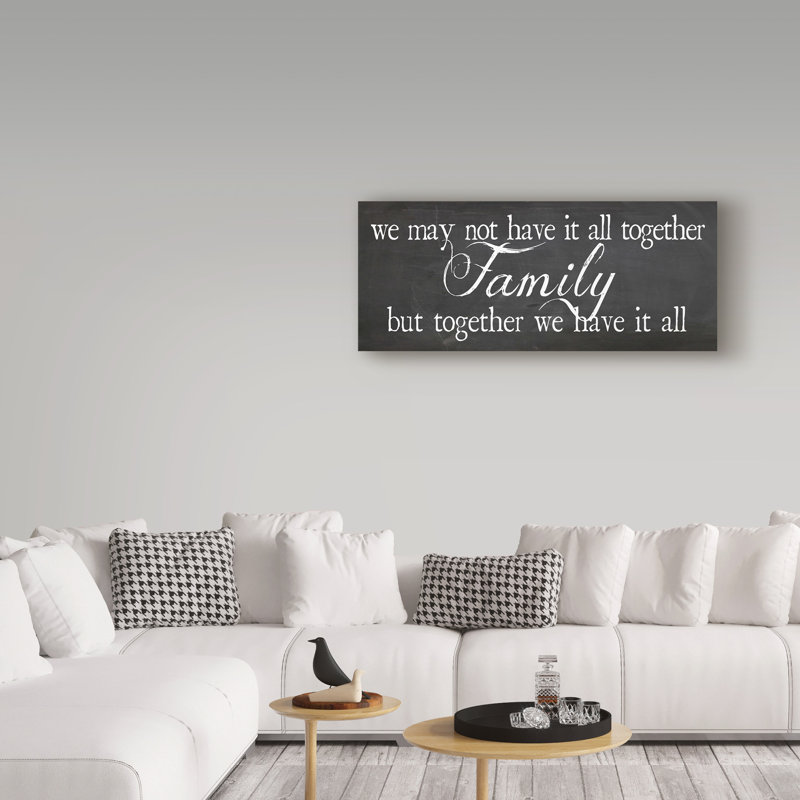 «Family» par Keishawna - reproduction d'art textuel sur toile, H 10 po x l 24 po