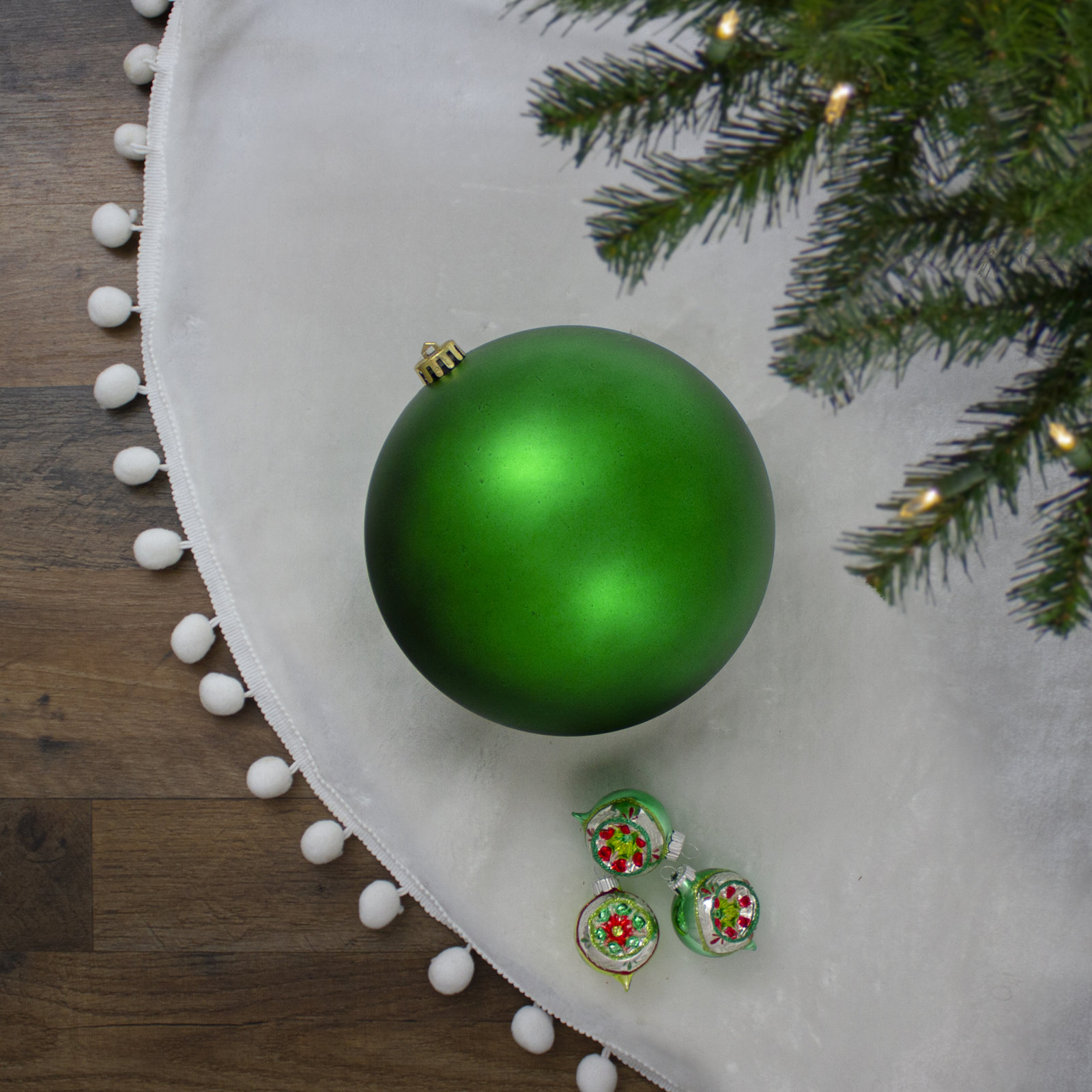 Shatterproof Bauble, 8" H x 8" W x 8" D, Dark Green