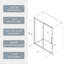 Porte de douche coulissante l 56 "-60" x H 72 "