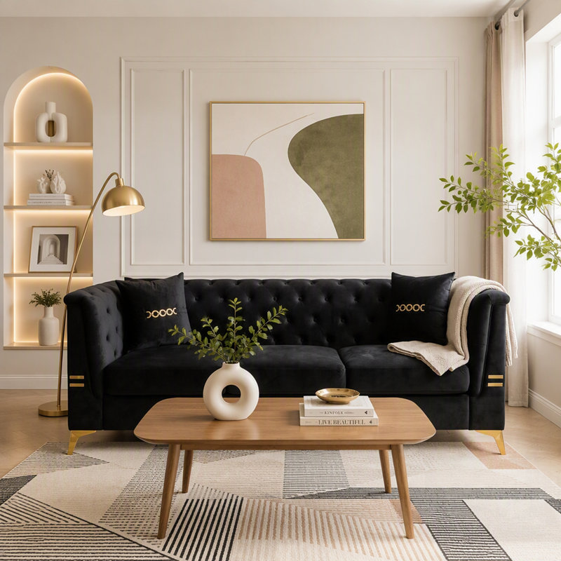 82.68'' Velvet Sofa