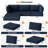 Wynee 9Pcs Outdoor Cushions Patio Sectional Cushions Replacement Set For 3 Seats, Cushions Only (Set Of 3 Seats , 3 Backs , 2 Short Backs , 1 Ottoman Cushions)-1980483961